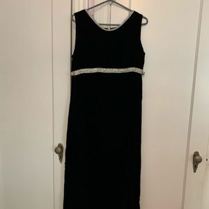 HANDMADE Black Velvet Sequin Dress